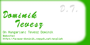 dominik tevesz business card